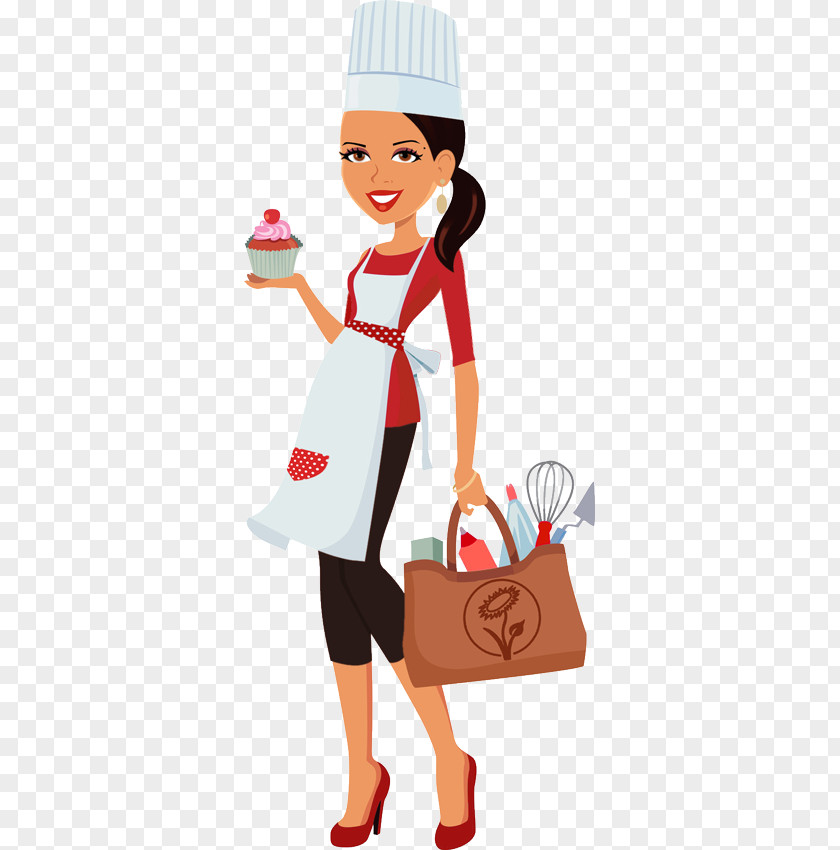 Woman Cupcake Frosting & Icing Chef PNG