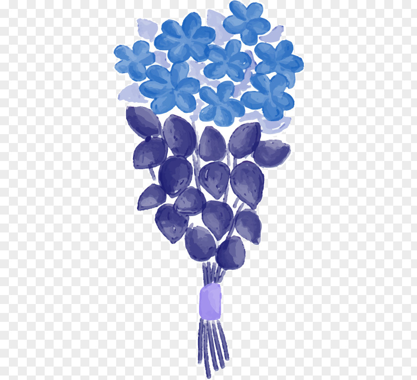 Abstract Blue Flower Pattern Euclidean Vector PNG