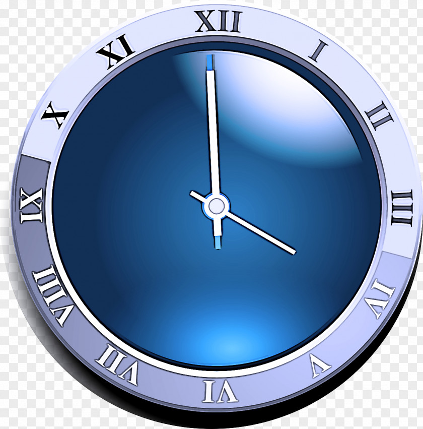 Metal Interior Design Clock Wall Blue Furniture Electric PNG