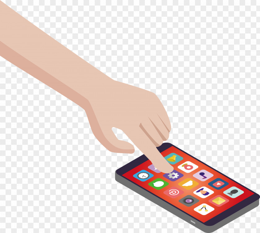 Smartphone Hand PNG