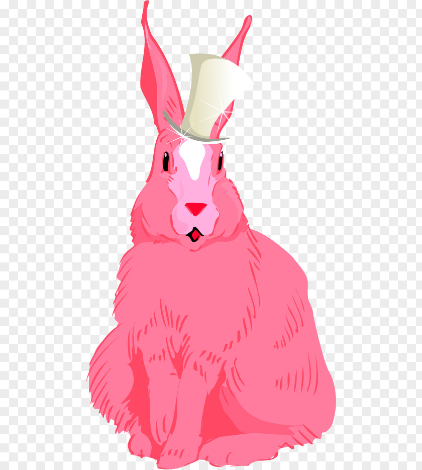 Vector Pink Bunny Domestic Rabbit Easter Hare Clip Art PNG