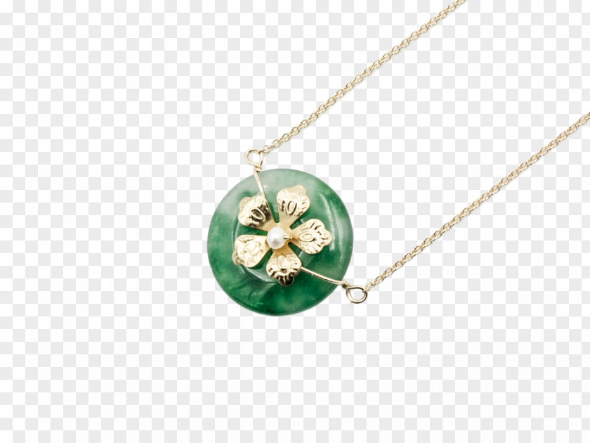Flower Jewelry Emerald Necklace Jade Jewellery Gold PNG