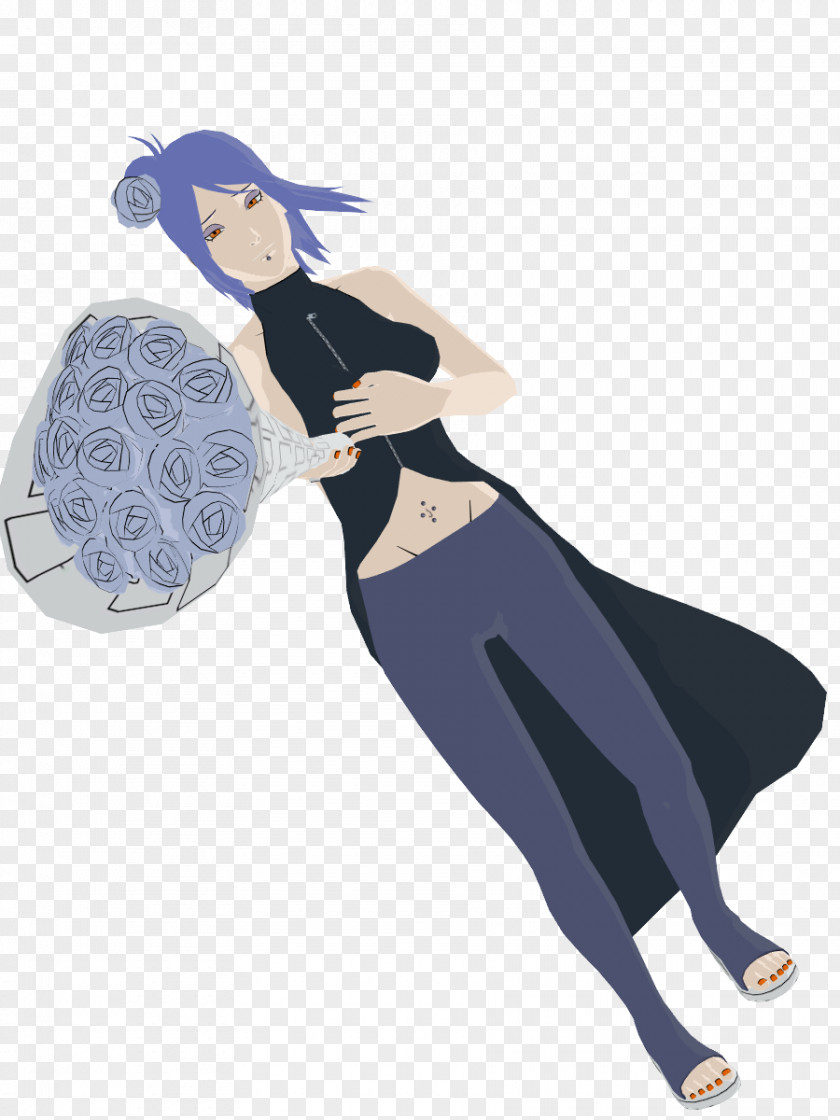 Konan Paper Naruto Character Flower PNG