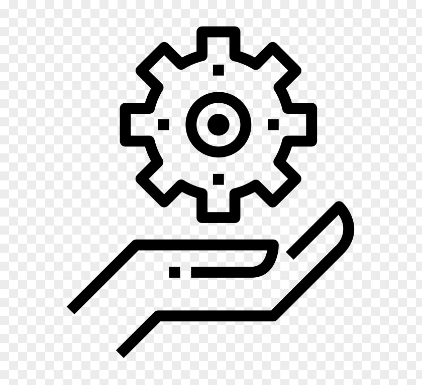 Line Art Logo Gear Icon PNG