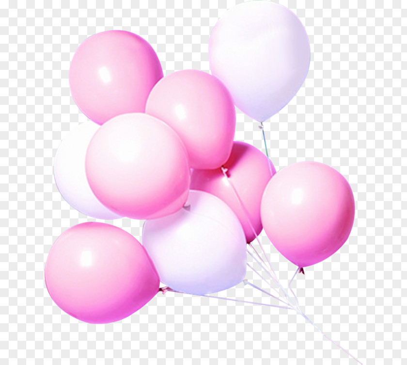 Pink White Balloon PNG