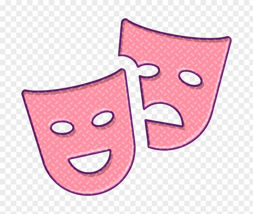 Theatrical Masks Icon Sad Carnival PNG