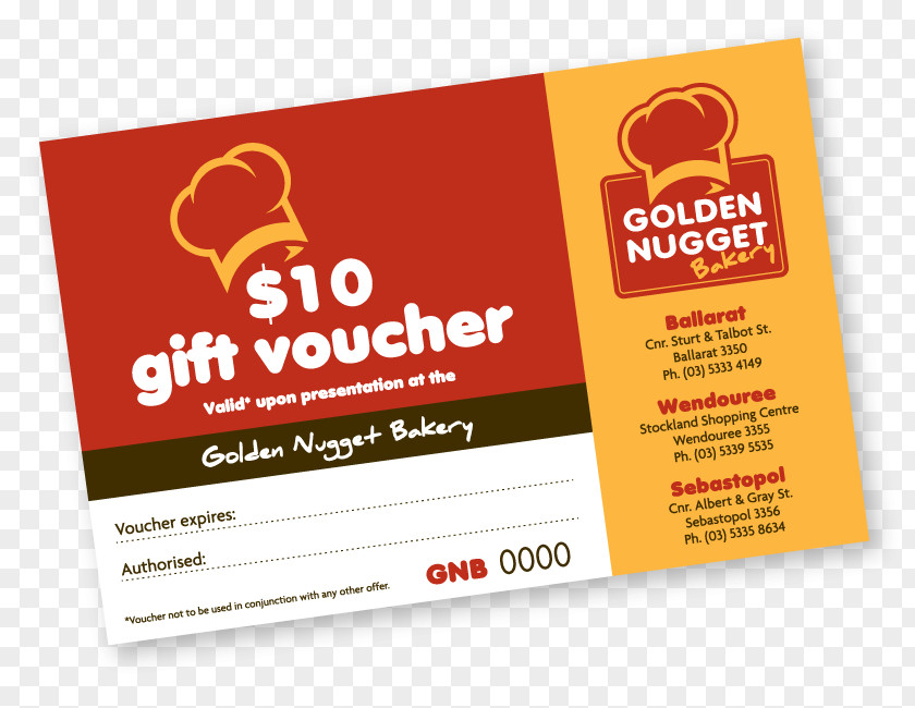 Wendouree Bakery Voucher Gift Card Retail Shopping PNG