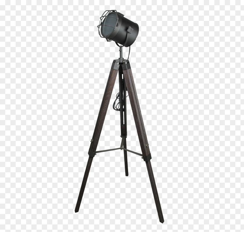 Grey Floor Tripod Lamp Binoculars Camera Optics PNG