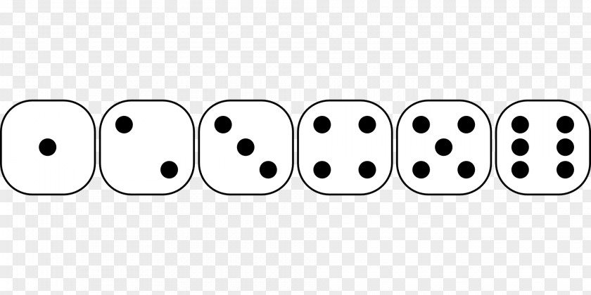One To Six Dice D20 System Yahtzee Clip Art PNG