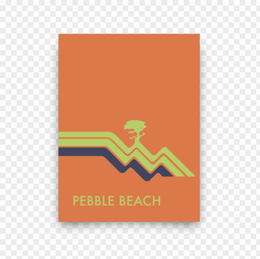 Orange Waves Pebble Beach Green Logo Wave PNG