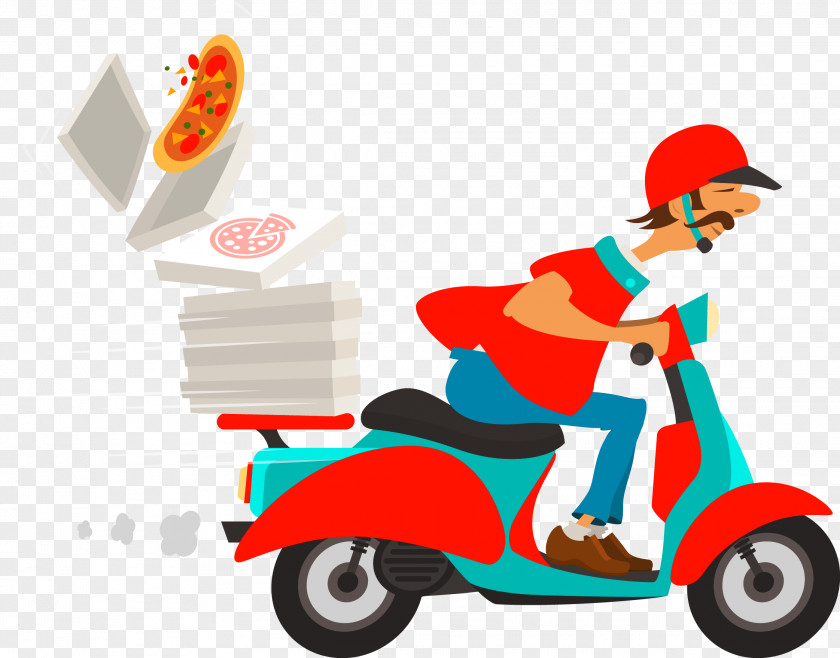The Pizza Delivery Man Online Food Ordering Restaurant PNG
