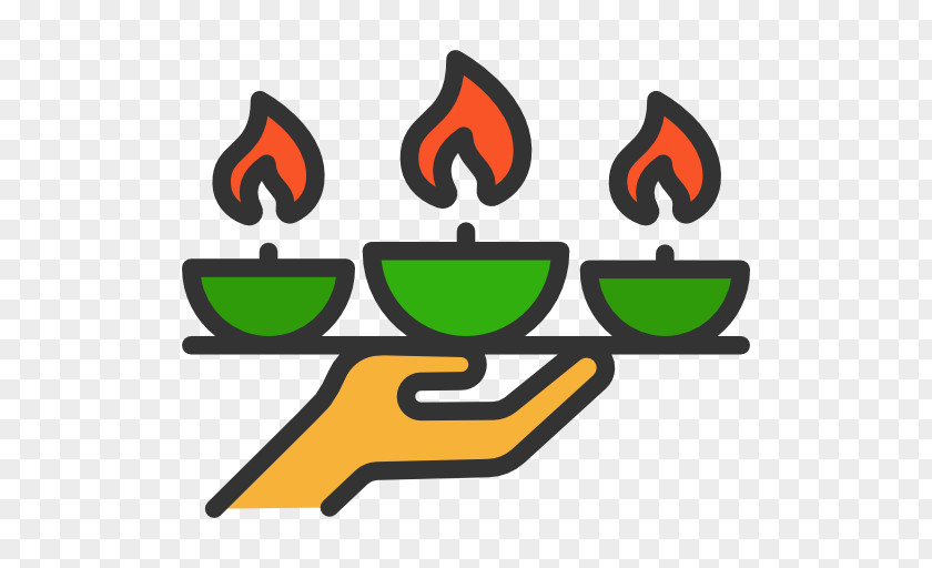 Three Flames Light Candle Icon PNG