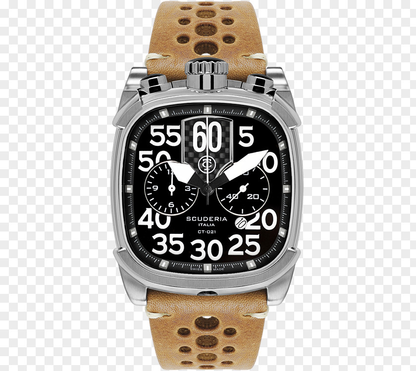 Watch Flyback Chronograph Strap Swiss Made PNG