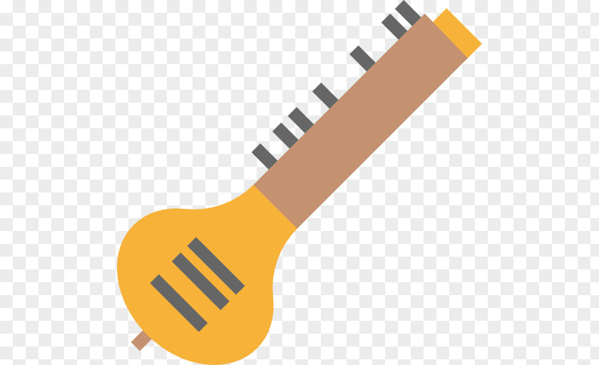 Yellow Saxophone Musical Instrument Sitar Icon PNG