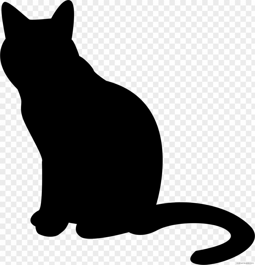 Cat Black Silhouette Clip Art PNG