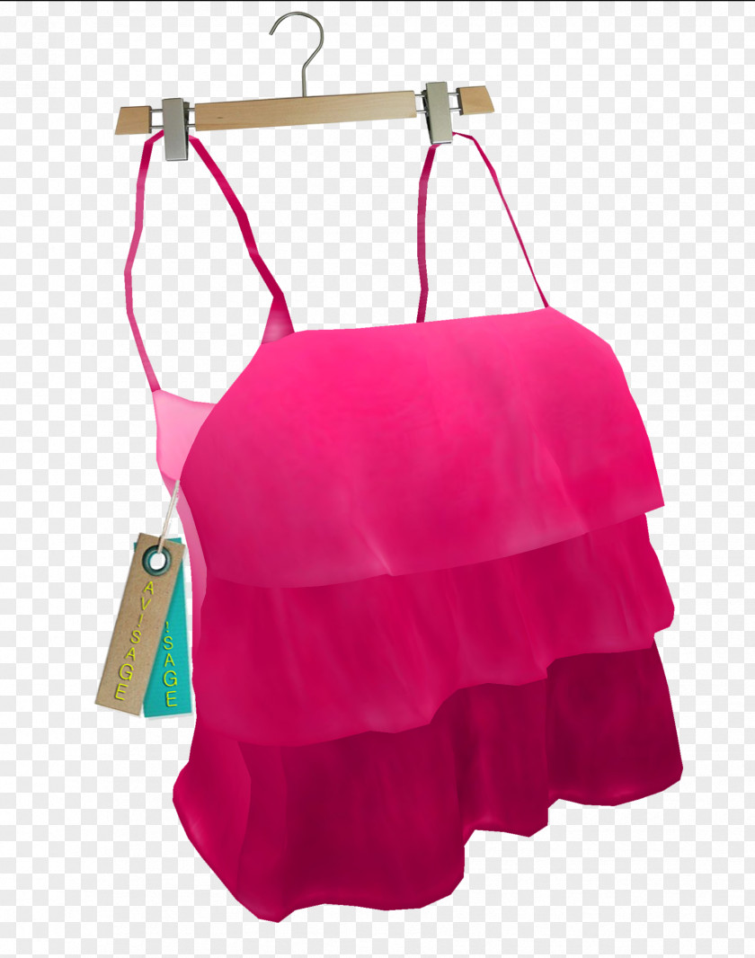 Neon Shape File Handbag Shoulder Pink M PNG