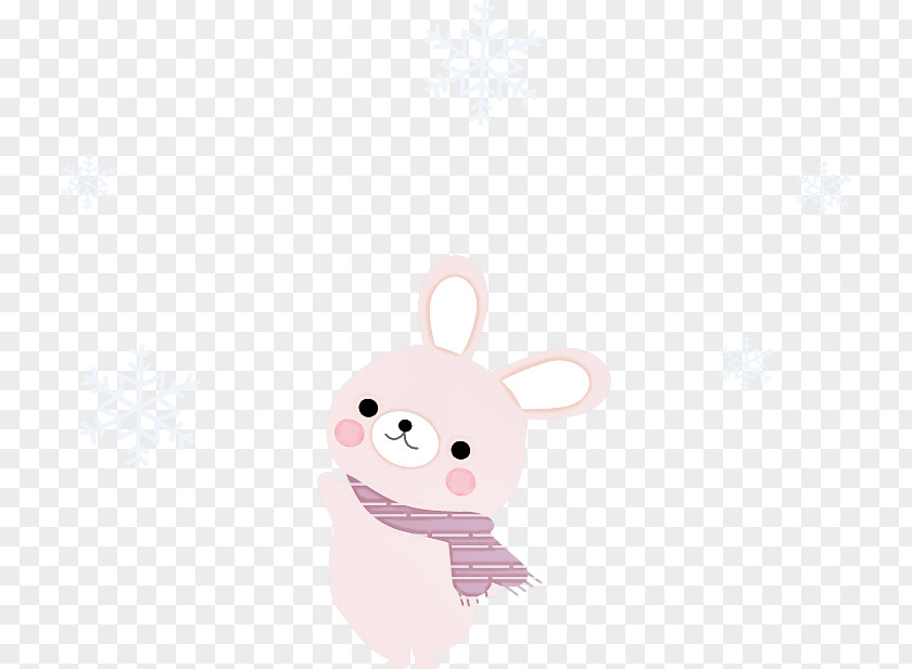 Pink White Cartoon Rabbit Animation PNG