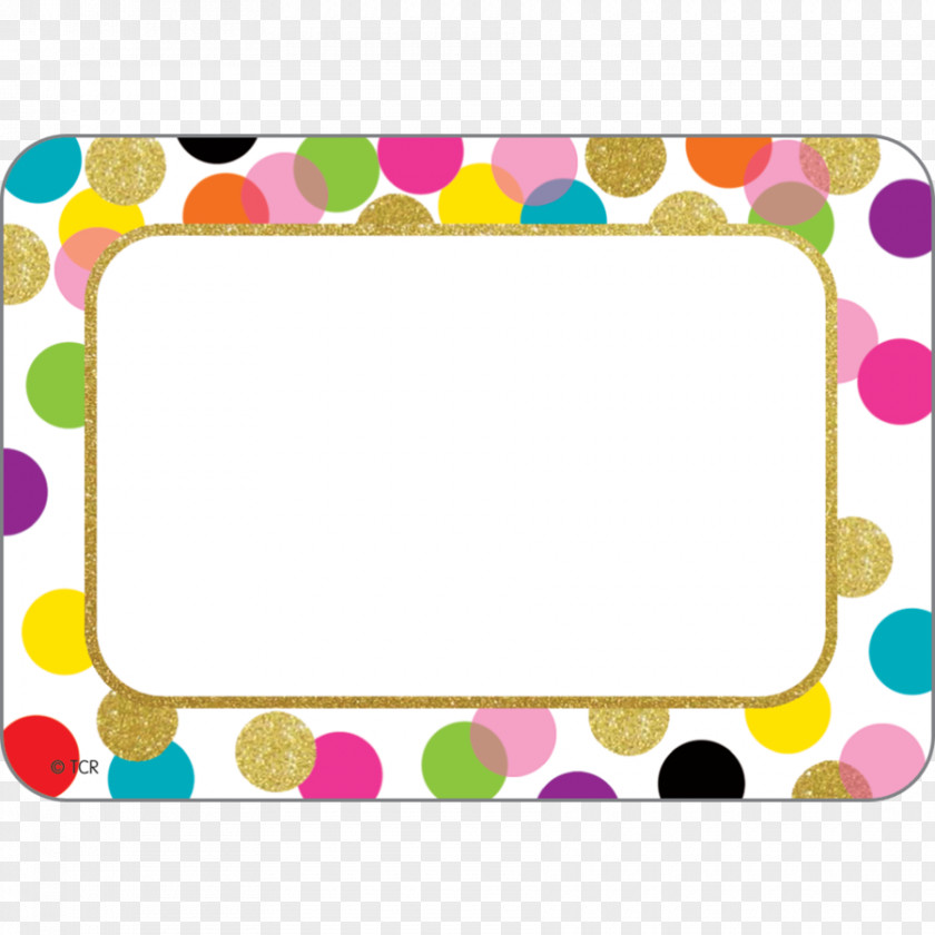 Confetti Dots Name Tag Polka Dot Plates & Tags Label Sticker PNG
