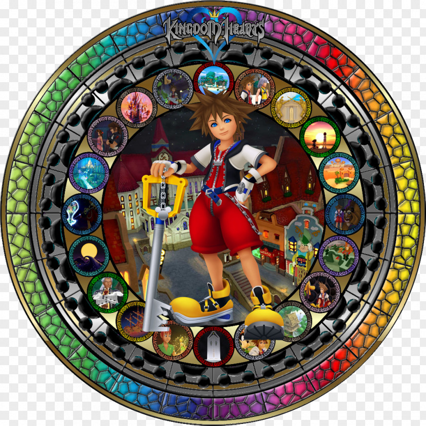 Kingdom Hearts Belle Window Stained Glass Beast PNG