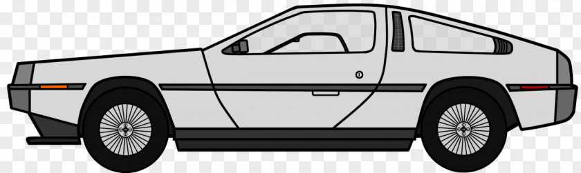 Both Side Design DeLorean DMC-12 Car Time Machine Dr. Emmett Brown PNG