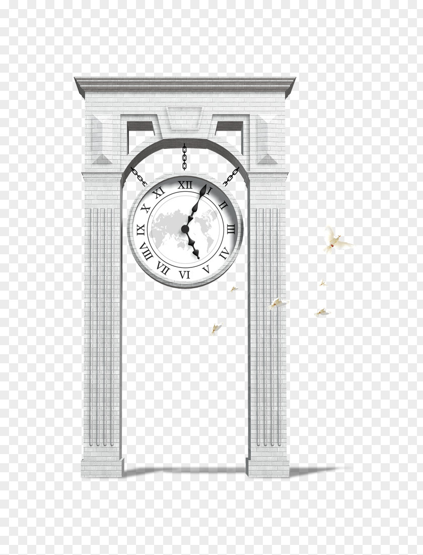 Continental Wall Clock Creative Pull Arches Architecture Free Building PNG