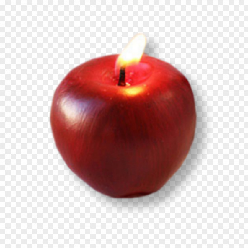 Red Apple Candle Bonjour PNG