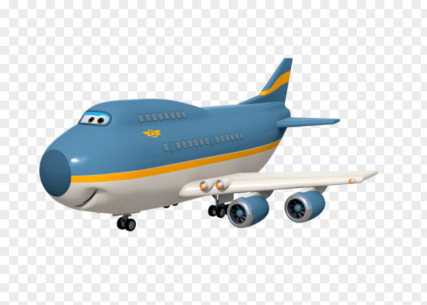 Airplane Boeing 747-400 Drawing Animation PNG