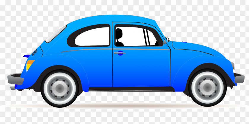 Blue Car Volkswagen Beetle Clip Art PNG