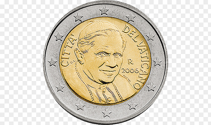 Coin Vatican City 2 Euro Coins PNG
