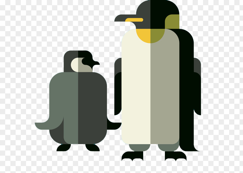 Flat Penguins Penguin Graphic Design Drawing Illustration PNG