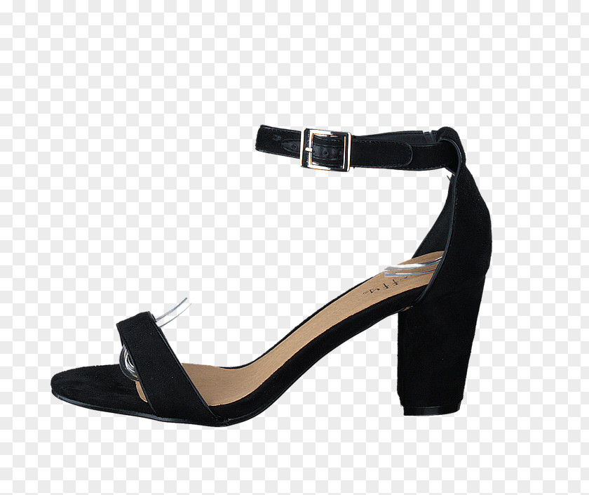 Sandal Shoe Absatz Suede Black PNG