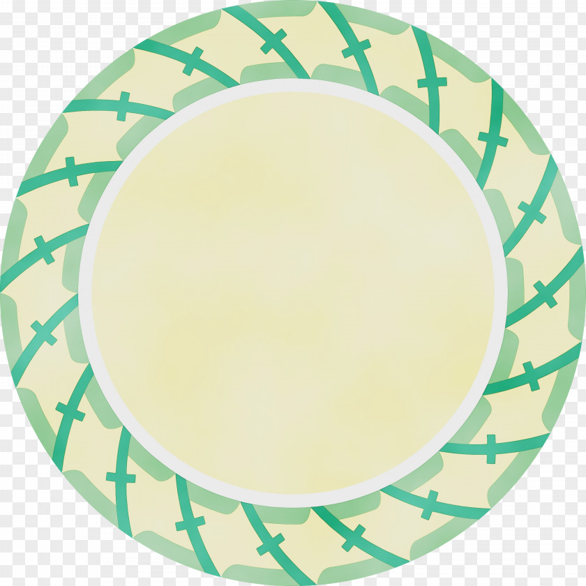 Dishware Green Plate Yellow Tableware PNG