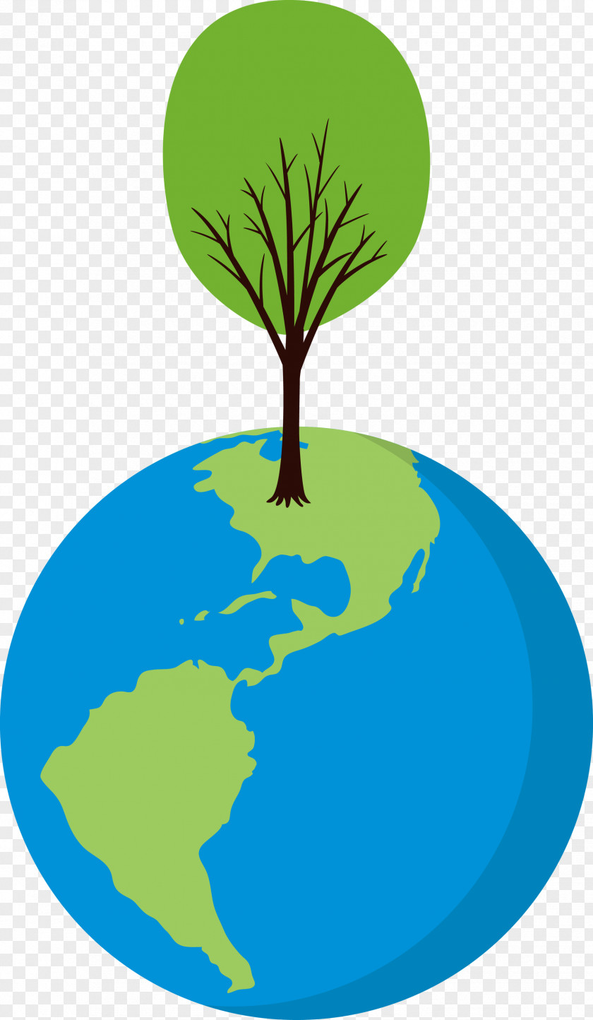 Earth Tree Go Green PNG