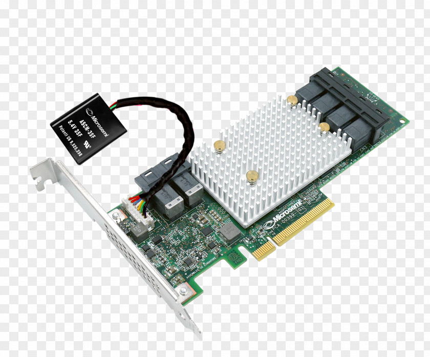 Microsemi Adaptec SmartRAID 3154-24i 2294700-R Serial Attached SCSI Smartraid Adapter 2291000-R 3154-8i Controller PNG