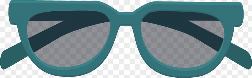 Transparent Material Teal Glasses PNG