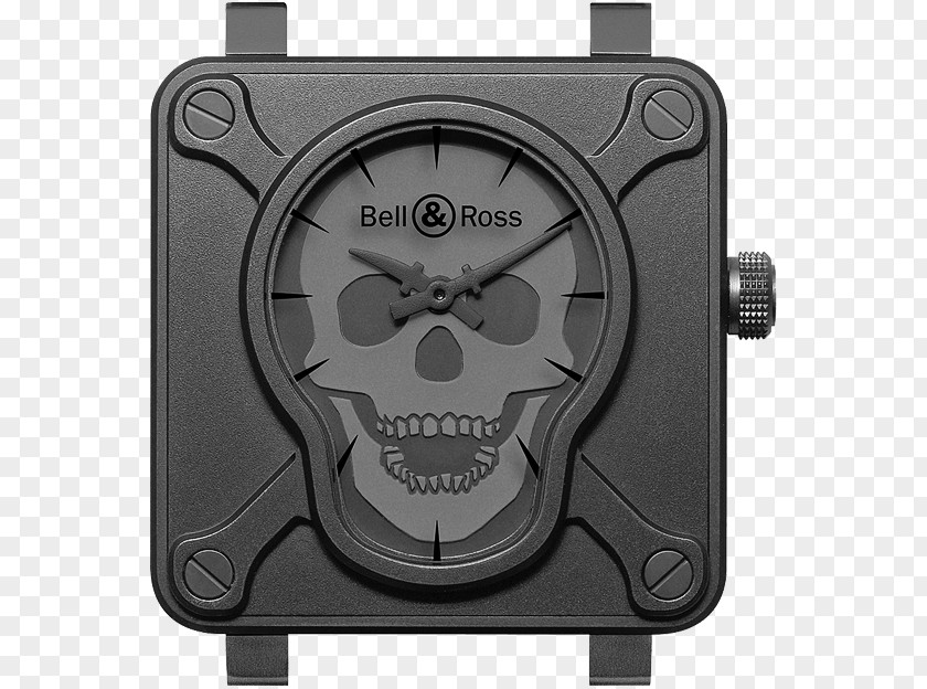 Watch Bell & Ross Watchmaker Skull Clock PNG