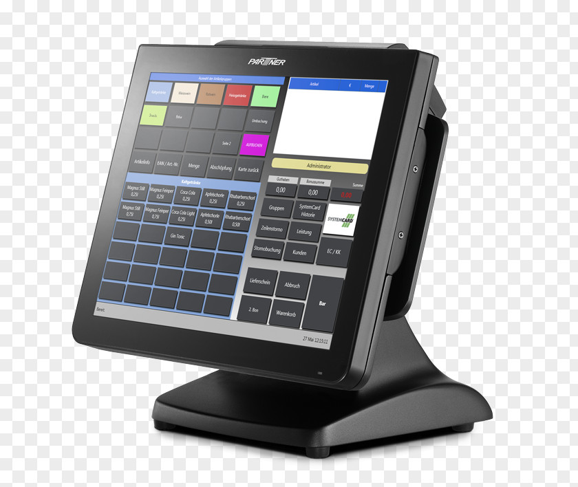 Computer Terminal Point Of Sale Touchscreen Kassensystem Cash Register PNG