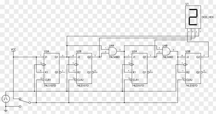 Contador Circuit Diagram 4-bit Electrical Network Electronic PNG