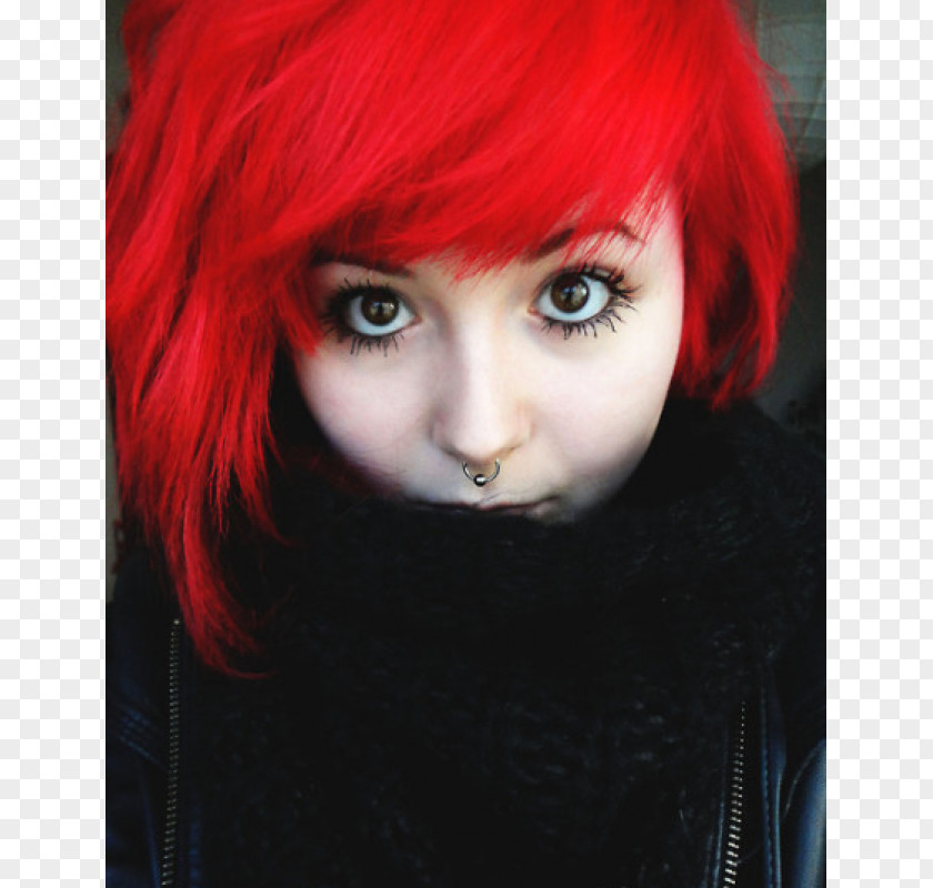 Hair Red Coloring Black PNG