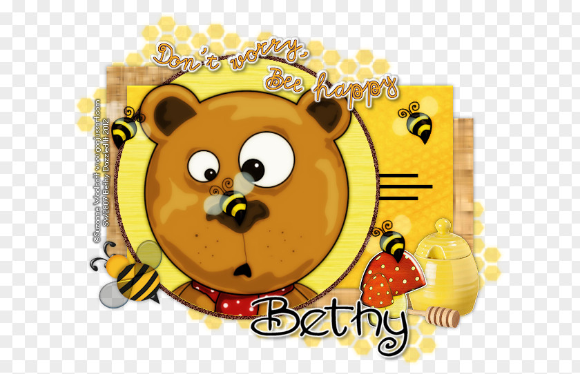 Happy Bee Cartoon Animal Material Font PNG