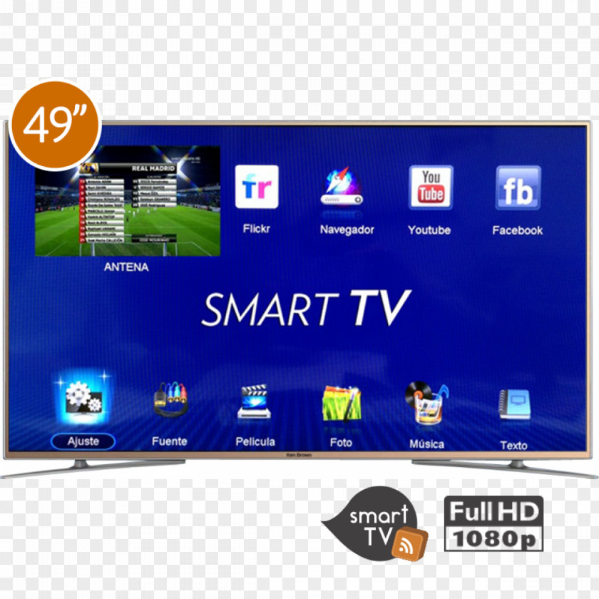 Televisor Smart TV LED-backlit LCD Ken Brown 1080p 4K Resolution PNG