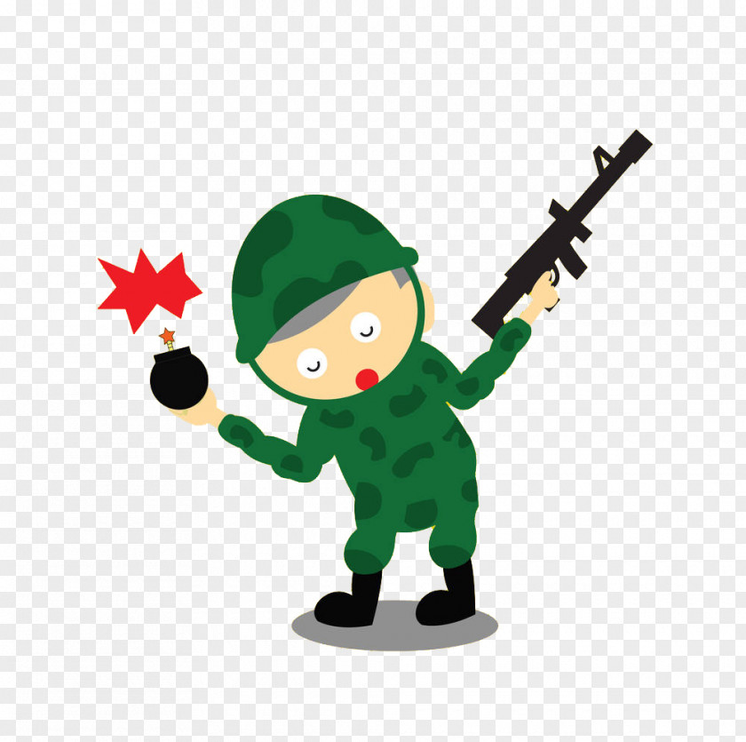 A Soldier With Gun And Grenade Royalty-free Clip Art PNG