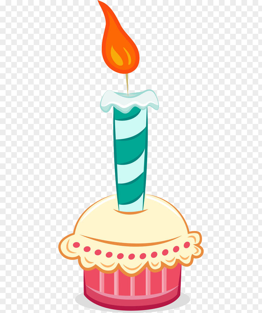 Illustration One Year Old Candle Birthday Cake Drawing PNG