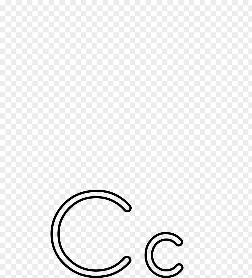 C Line Art Drawing Clip PNG