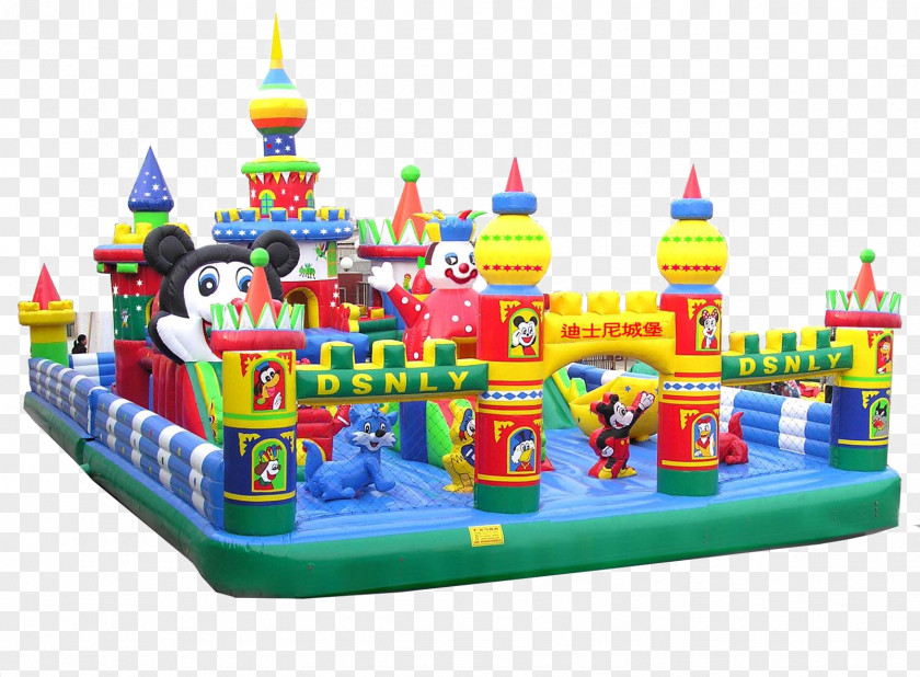 Disney Playground Inflatable Castle Balloon Entertainment Trampoline PNG