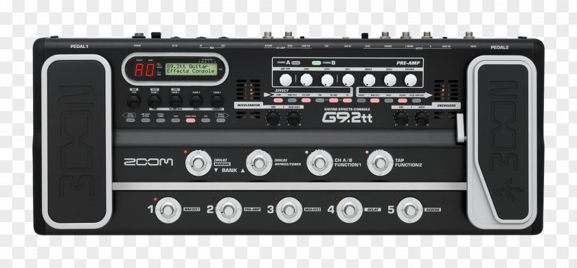 Guitar Pedal Amplifier Zoom Corporation Effects Processors & Pedals HD8 And HD16 Pedalboard PNG