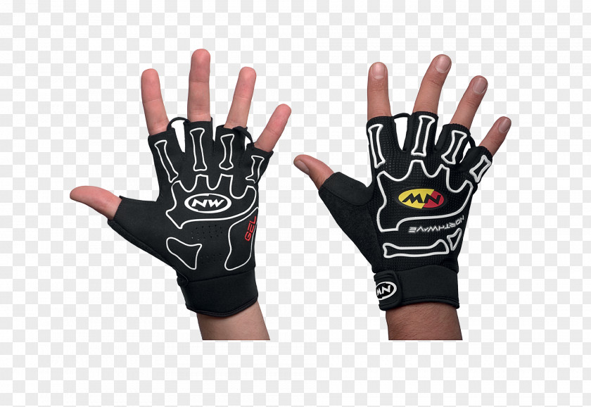 Skeleton Middle Finger Cycling Glove Clothing Sport PNG