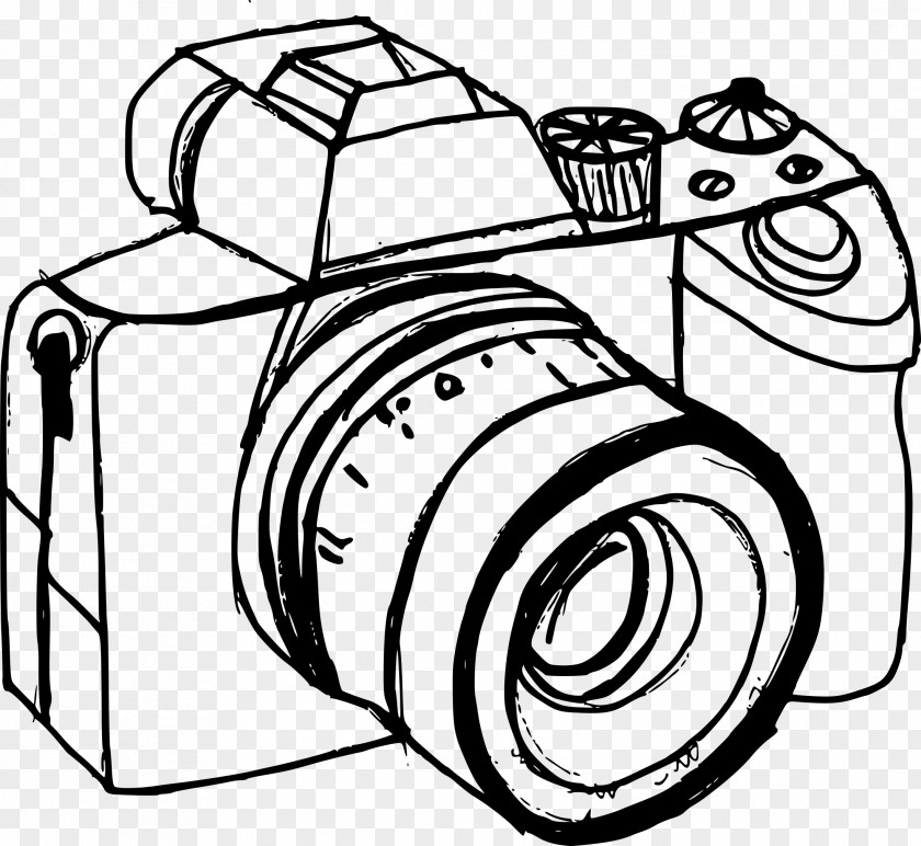 Style Coloring Book Camera Drawing PNG