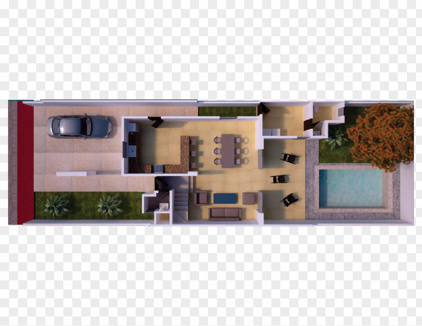 Santa Gertrudis Cattle Facade Floor Plan PNG