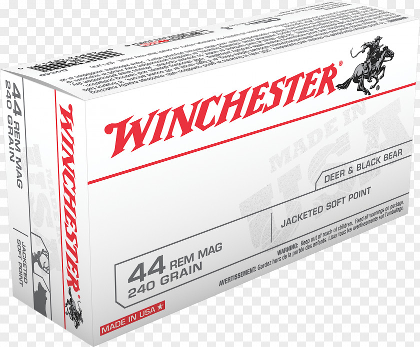 United States .44 Magnum Winchester Repeating Arms Company Ammunition Soft-point Bullet PNG